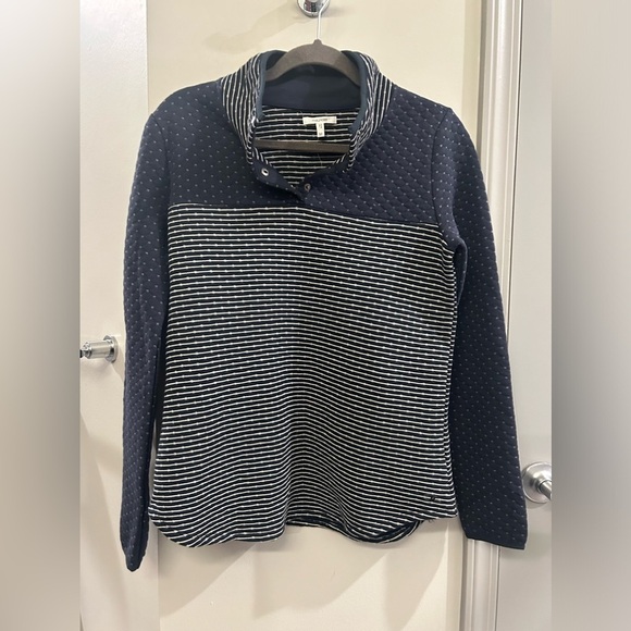 Maurices Sweaters - Maurice’s Snap Front Sweater Women’s Medium Navy Stripes